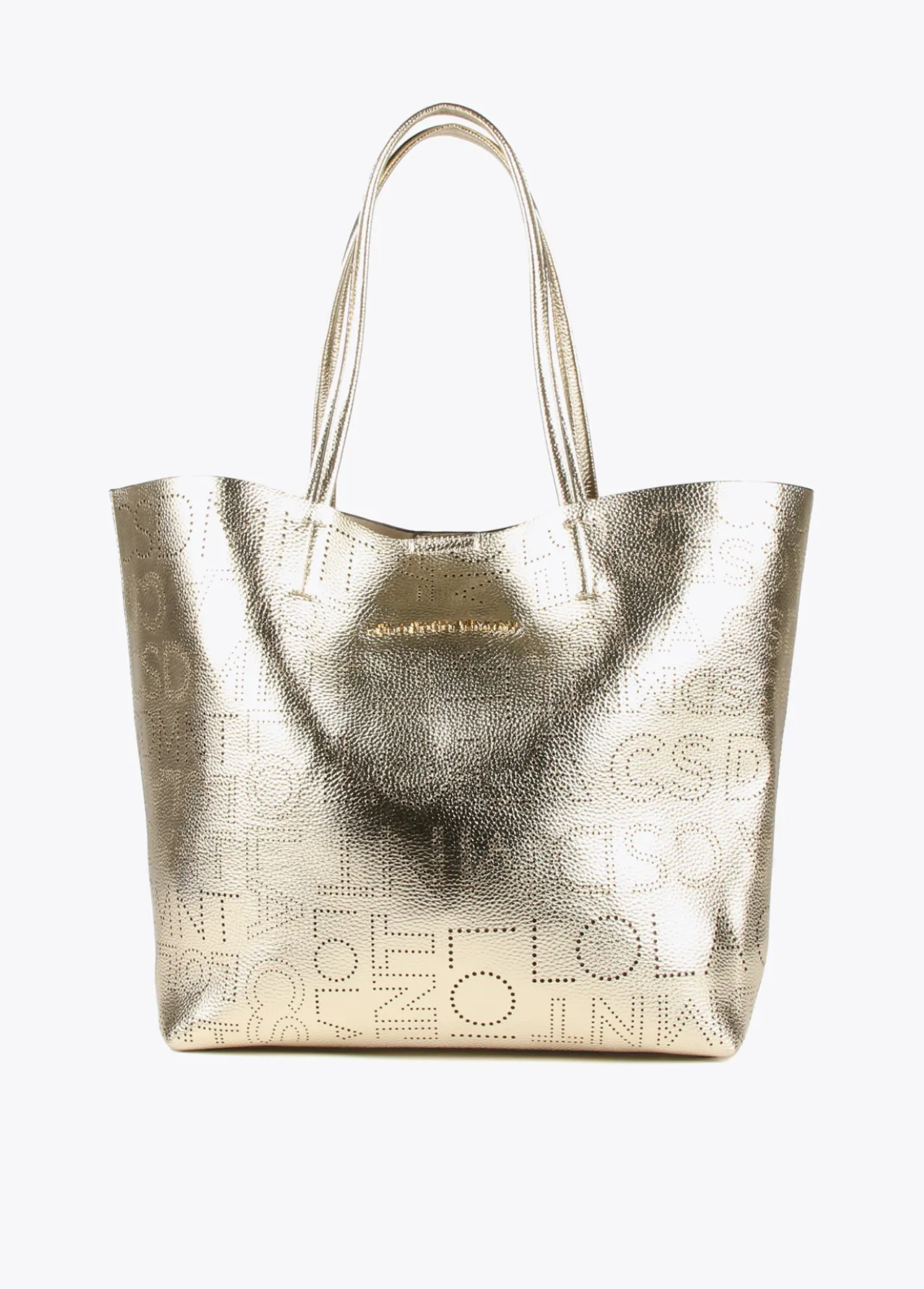 shopper_troquelado_0.webp Lola Casademunt Bolsos Shopper | Bolsos De Hombro<Shopper troquelado DORADO