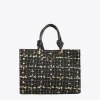 Lola Casademunt Bolsos Shopper | Bolsos Grandes<Shopper tweed NEGRO-METAL