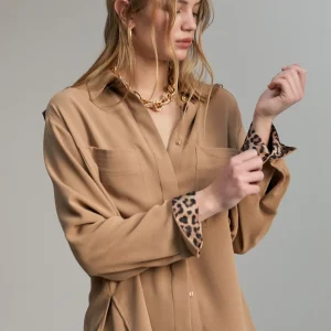 Lola Casademunt Camisas Y Blusas<Sobre camisa bolsillos CAMEL