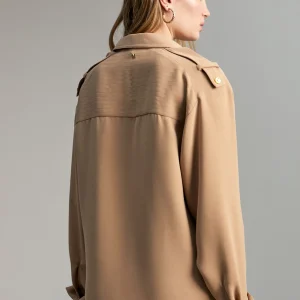 Lola Casademunt Camisas Y Blusas<Sobre camisa bolsillos CAMEL