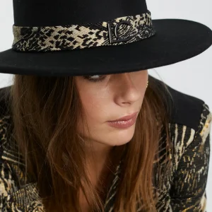 Lola Casademunt Animal Print | Gorros Sombreros Y Guantes<Sombrero cinta jacquard NEGRO