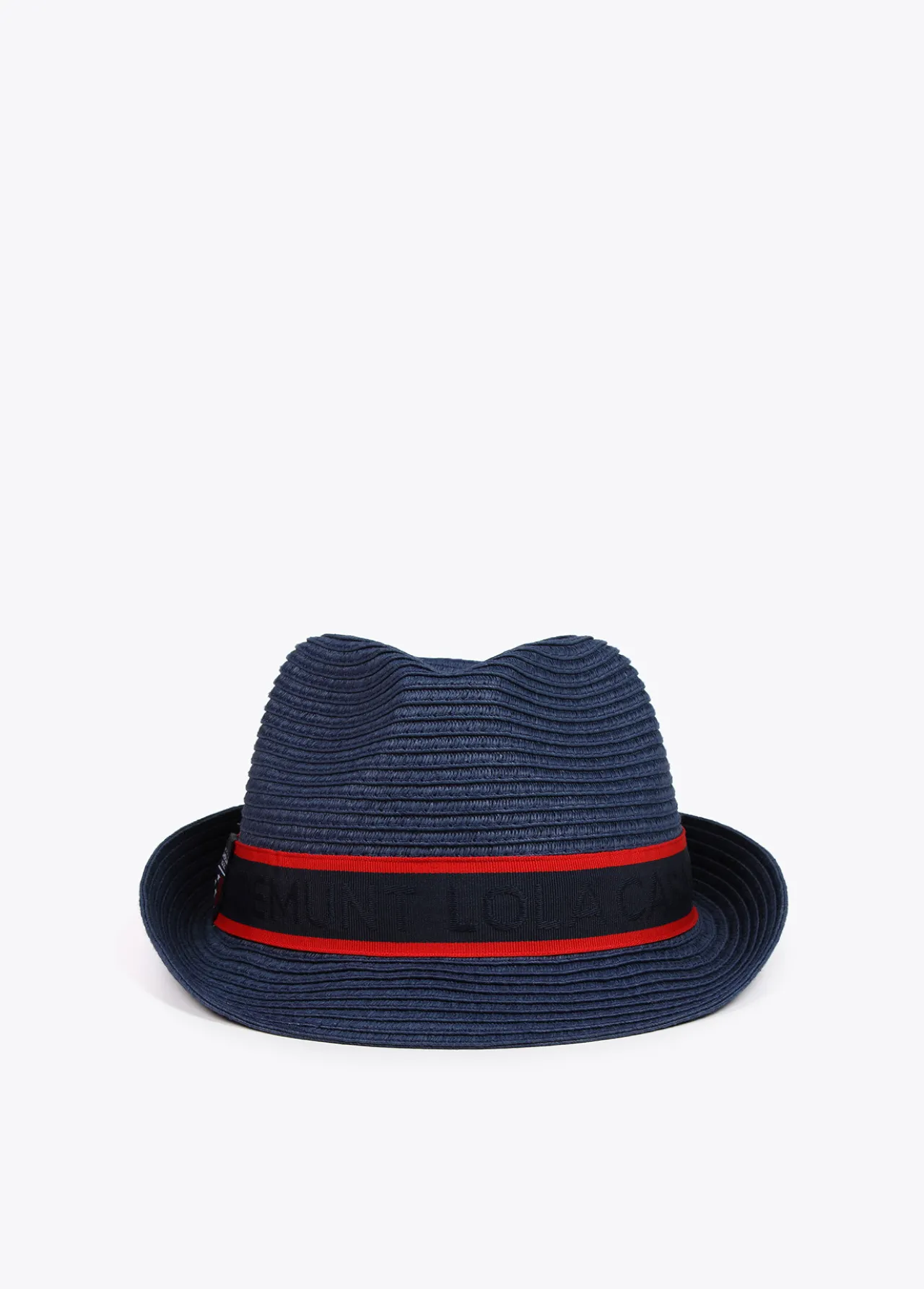sombrero_de_paja_azul_y_cinta_logotipada__lola_casademunt_2.webp Lola Casademunt Gorros Sombreros Y Guantes<Sombrero de paja azul y cinta logotipada - Lola Casademunt CRUDO