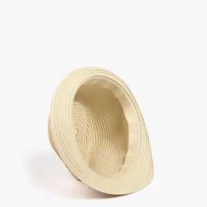 Lola Casademunt Gorros Sombreros Y Guantes<Sombrero de paja con cinta logotipada - Lola Casademunt CRUDO