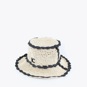 Lola Casademunt Accesorios | Baño<Sombrero efecto ráfia CRUDO-NEGRO