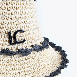 Lola Casademunt Accesorios | Baño<Sombrero efecto ráfia CRUDO-NEGRO