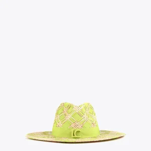 Lola Casademunt Accesorios | Baño<Sombrero trenzado bicolor NEGRO