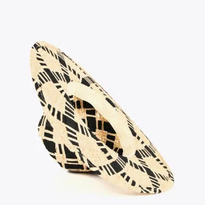 Lola Casademunt Accesorios | Baño<Sombrero trenzado bicolor NEGRO