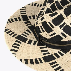 Lola Casademunt Accesorios | Baño<Sombrero trenzado bicolor NEGRO