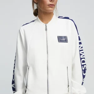 Lola Casademunt Sudaderas<Sudadera bicolor cremallera CRUDO