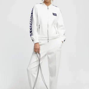 Lola Casademunt Sudaderas<Sudadera bicolor cremallera CRUDO