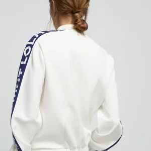 Lola Casademunt Sudaderas<Sudadera bicolor cremallera CRUDO