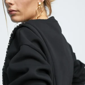 Lola Casademunt Sudaderas<Sudadera con pedrería NEGRO