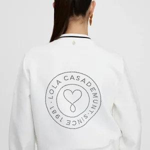 Lola Casademunt Chaquetas Y Gabardinas<Sudadera cremallera con lentejuelas CRUDO