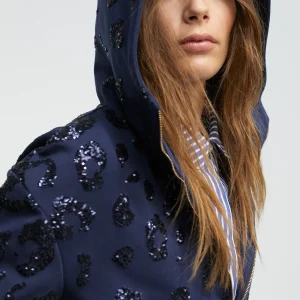 Lola Casademunt Sudaderas<Sudadera detalle lentejuela AZULNOCHE