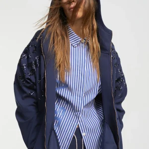 Lola Casademunt Sudaderas<Sudadera detalle lentejuela AZULNOCHE