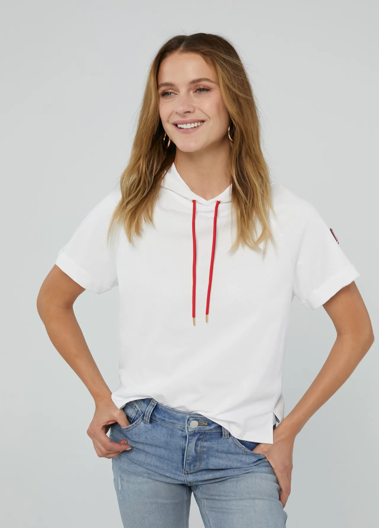 sudadera_manga_corta_blanca_de_algodn__lola_casademunt_1.webp Lola Casademunt Sudaderas<Sudadera manga corta blanca de algodón - Lola Casademunt BLANCO