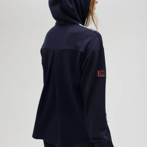 Lola Casademunt Sudaderas<Sudadera rayas bicolor con cierre frontal - Lola Casademunt AZUL-BLANCO