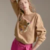 Lola Casademunt Animal Print | Sudaderas<Sudadera tigre CAMEL