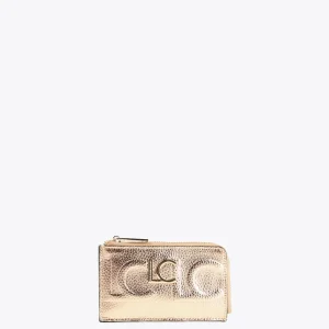 Lola Casademunt Accesorios | Bolsos<Tarjetero metalizado DORADO