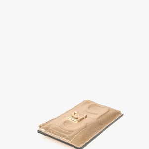 Lola Casademunt Accesorios | Bolsos<Tarjetero metalizado DORADO