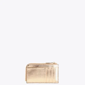 Lola Casademunt Accesorios | Bolsos<Tarjetero metalizado DORADO