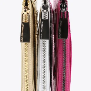 Lola Casademunt Carteras Y Monederos<Tarjetero metalizado FUCSIA