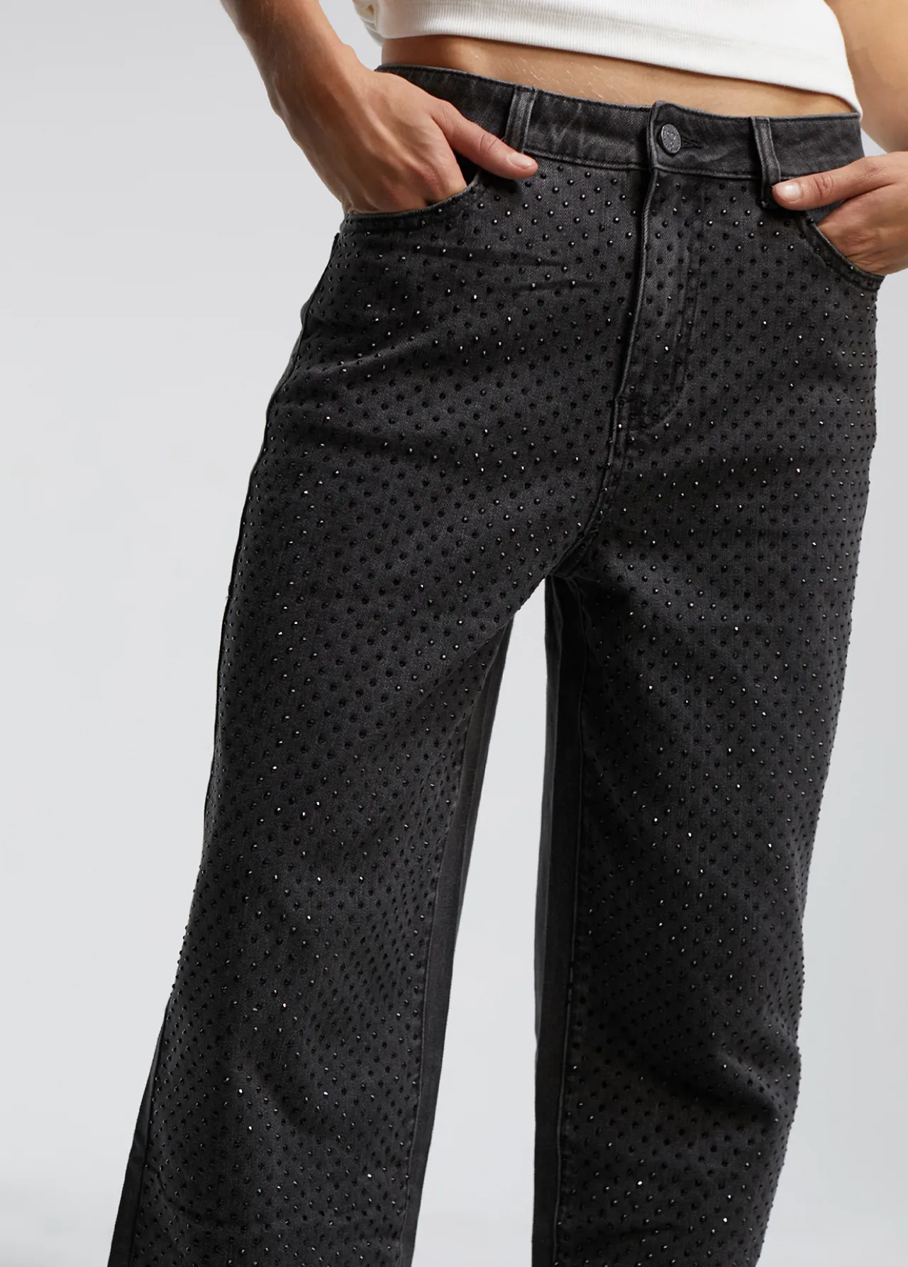 tejano_detalle_strass_1.webp Lola Casademunt Pantalones<Tejano detalle strass TEJANOGRIS