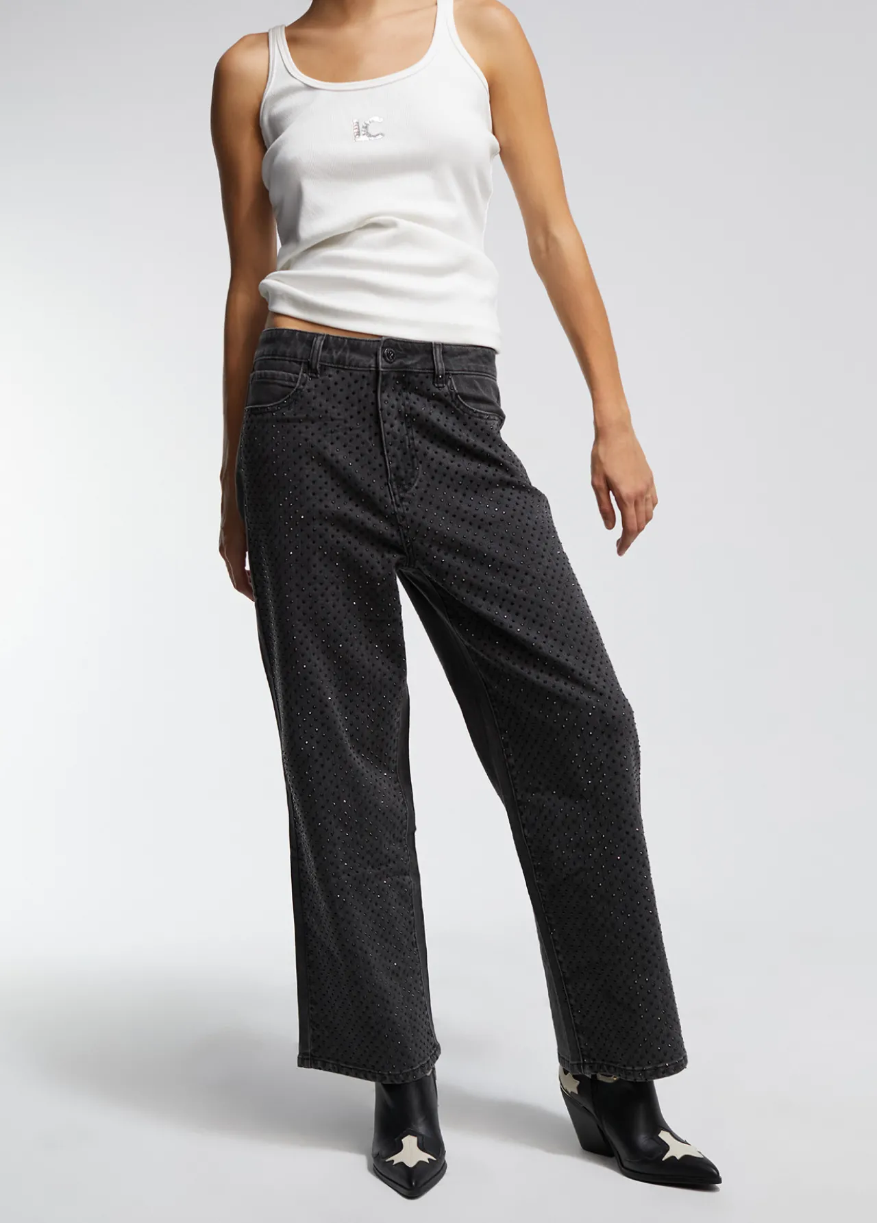 tejano_detalle_strass_5.webp Lola Casademunt Pantalones<Tejano detalle strass TEJANOGRIS
