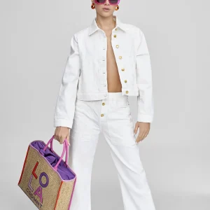 Lola Casademunt Pantalones<Tejano grabado BLANCO
