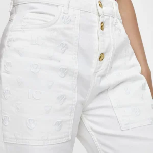 Lola Casademunt Pantalones<Tejano grabado BLANCO