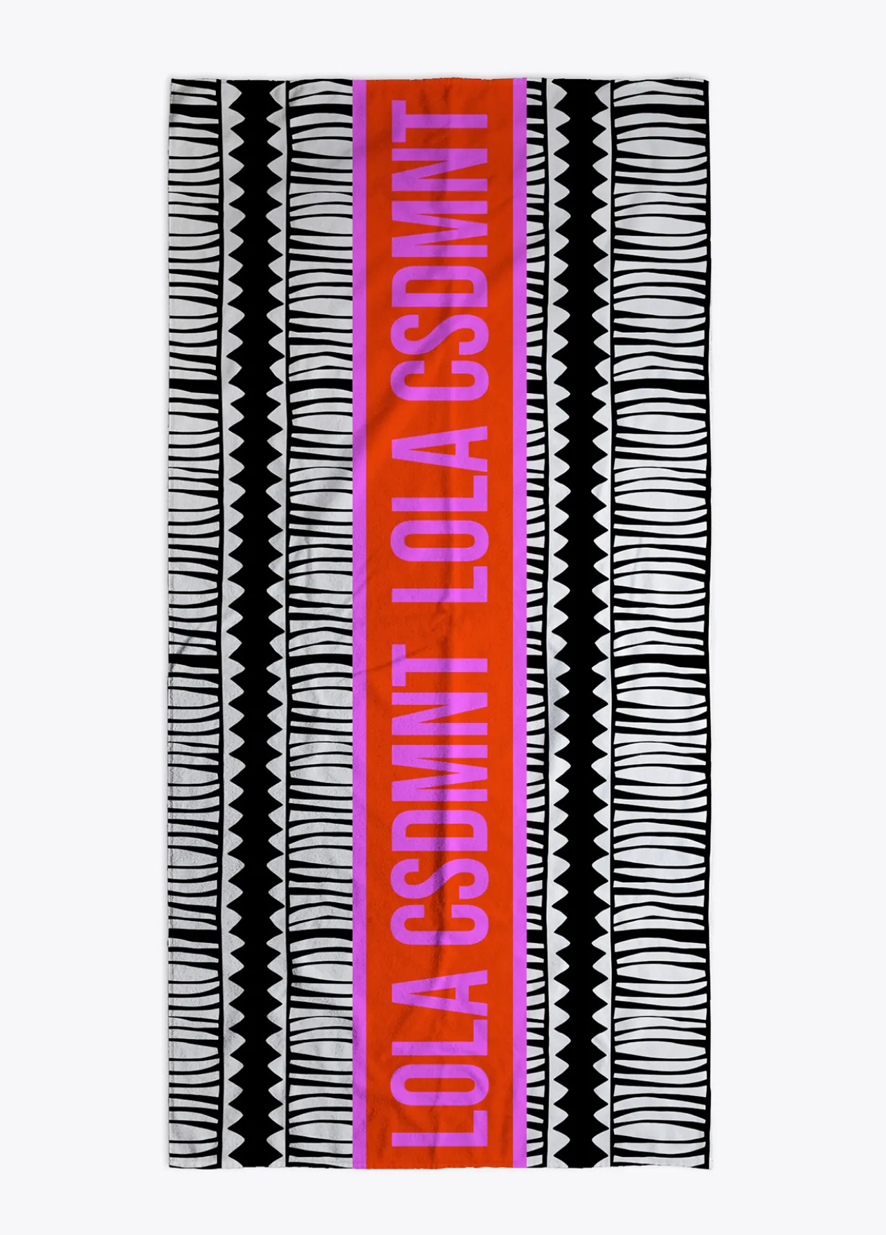 toalla_estampado_africano_0.webp Lola Casademunt Accesorios<Toalla estampado africano NEGRO-BLANCO