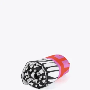 Lola Casademunt Accesorios<Toalla estampado africano NEGRO-BLANCO