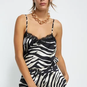Lola Casademunt Animal Print | Camisetas Y Tops<Top animal print NEGRO-CRUDO