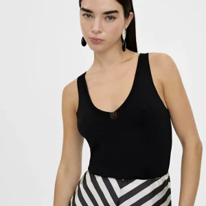 Lola Casademunt Camisetas Y Tops<Top basico de punto NEGRO