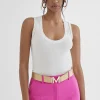 Lola Casademunt Camisetas Y Tops<Top con detalle en lurex BLANCO