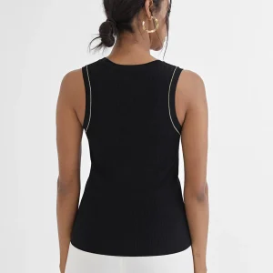 Lola Casademunt Camisetas Y Tops<Top con detalle en lurex BLANCO