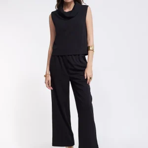 Lola Casademunt Camisetas Y Tops<Top cuello desbocado NEGRO