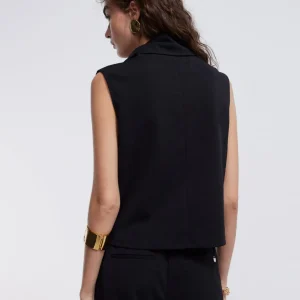 Lola Casademunt Camisetas Y Tops<Top cuello desbocado NEGRO