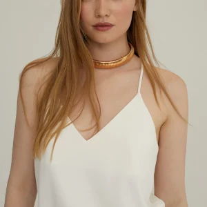 Lola Casademunt Camisetas Y Tops<Top de escote pico CRUDO
