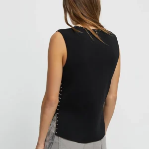 Lola Casademunt Camisetas Y Tops | Punto<Top de punto tachas NEGRO