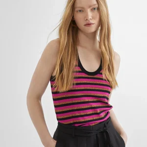 Lola Casademunt Camisetas Y Tops | Punto<Top de rayas NEGRO-ROSA