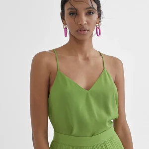 Lola Casademunt Camisetas Y Tops<Top escote pico FUCSIA