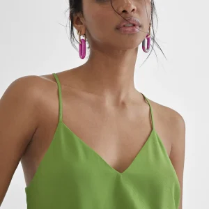 Lola Casademunt Camisetas Y Tops<Top escote pico FUCSIA