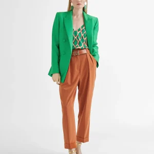 Lola Casademunt Camisetas Y Tops<Top estampado VERDE-MARRON
