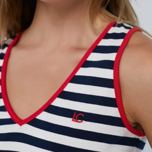 Lola Casademunt Camisetas Y Tops<Top estampado de rayas edición limitada - Lola Casademunt AZUL-BLANCO