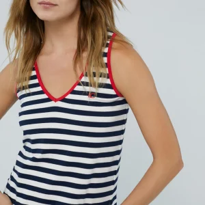 Lola Casademunt Camisetas Y Tops<Top estampado de rayas edición limitada - Lola Casademunt AZUL-BLANCO