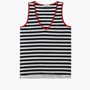 Lola Casademunt Camisetas Y Tops<Top estampado de rayas edición limitada - Lola Casademunt AZUL-BLANCO
