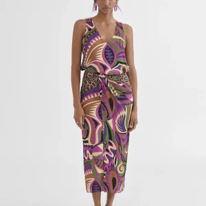 Lola Casademunt Camisetas Y Tops<Top estampado multicolor LILA-NEGRO