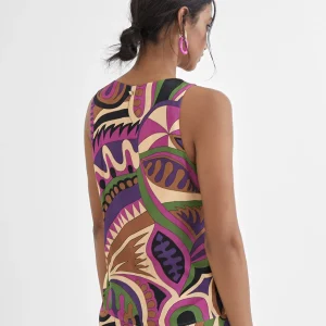 Lola Casademunt Camisetas Y Tops<Top estampado multicolor LILA-NEGRO