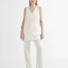 Lola Casademunt Camisetas Y Tops | Camisas Y Blusas<Top largo con aberturas CRUDO